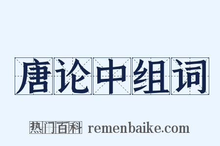 唐论中组词是什么意思的图片